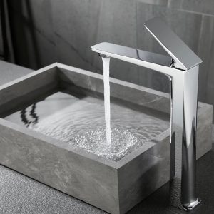 mitigeur de salle de bain chromé