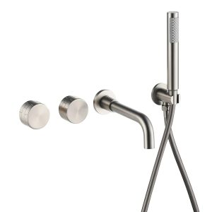 douchette salle de bain argentée