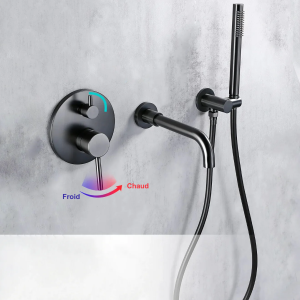 robinet baignoire encastrable noir