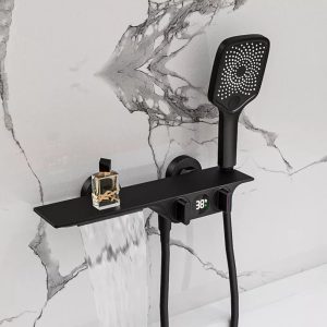 robinet baignoire noir laiton