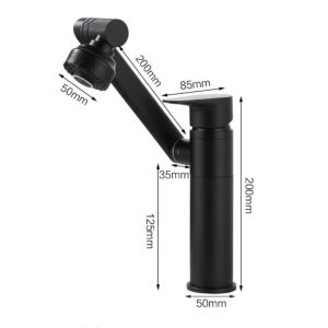 robinet salle de bain pivotant multijet