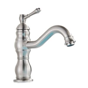 Mitigeur rétro pour lavabo salle de bain en argenté