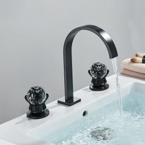 robinet salle de bain noir