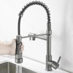 Robinet double bicolore cuisine