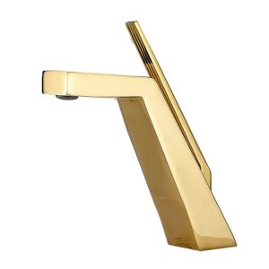 mitigeur design doré