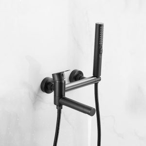 robinet baignoire design noir
