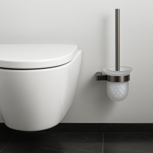 brosse WC gris brossé