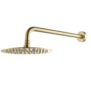 système de douche encastré doré