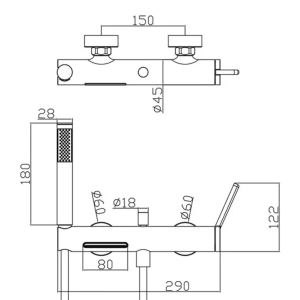 design élégant robinet or brossé