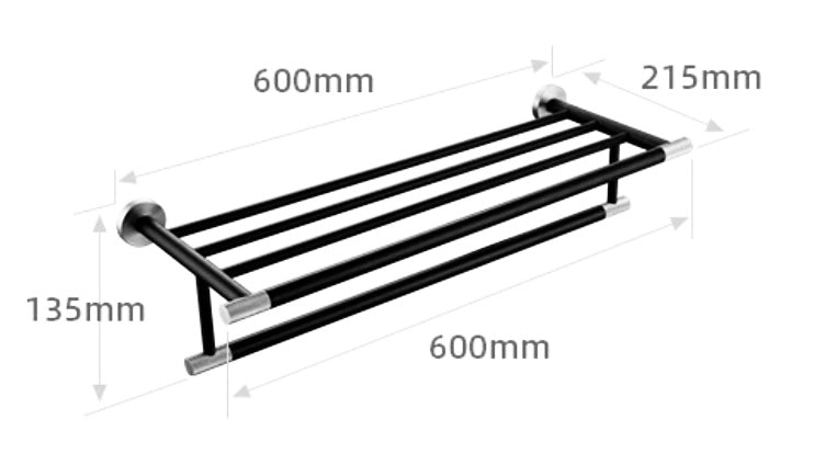 accessoire bain noir mate strié