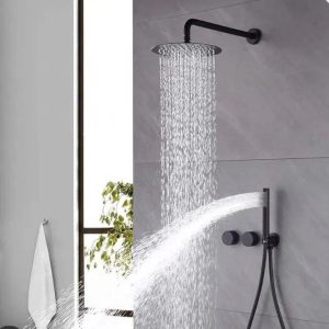 ensemble de douche noir mat