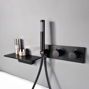 douche encastrée noir mate