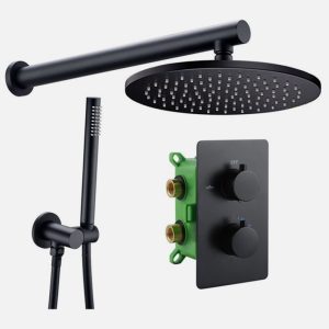douche encastrée noir mat