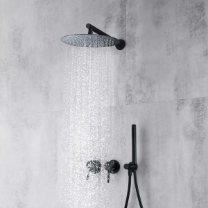 colonne de douche encastré noir mat