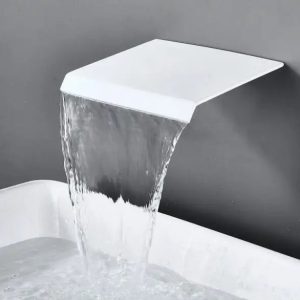 robinet mural encastrable cascade blanc en laiton