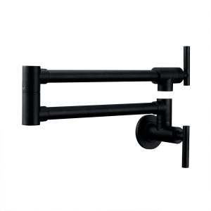 robinet rabattable noir mat