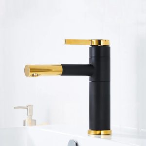 robinet lavabo bicolore