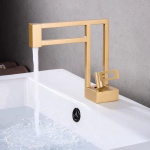 robinet moderne géométrique doré