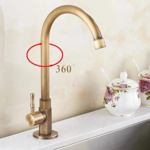 Robinet évier minimaliste bronze