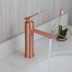 robinet en laiton doré rose