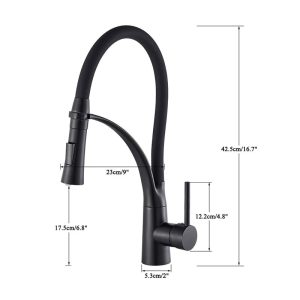 robinet avec tuyau noir