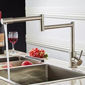 robinet évier cuisine argenté