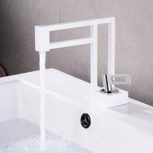 robinet moderne blanc