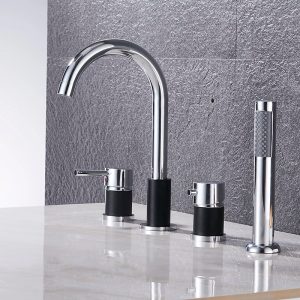 Robinet baignoire encastrable argenté