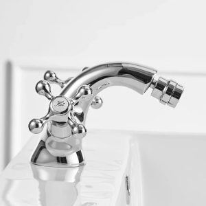 robinet rétro lavabo deux poignées