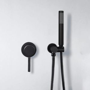 robinet douche salle de bain noir