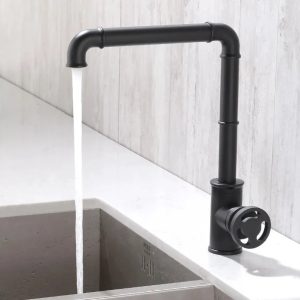 robinet noir design industriel