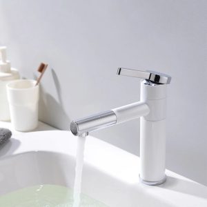 robinet lavabo bicolore