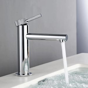 mitigeur de salle de bain chromé