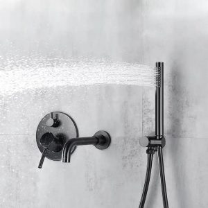colonne bain gris brossé