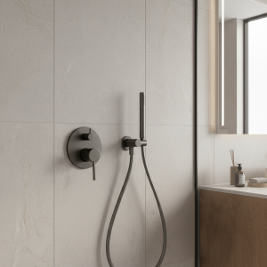 douche gris brossé