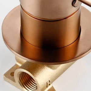 douche encastrée or rose