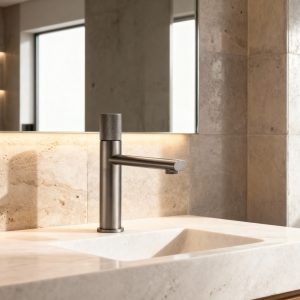 mitigeur de vaque gris brossé