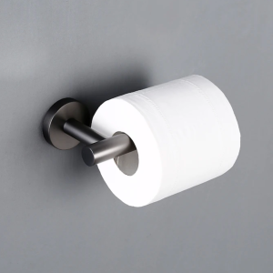 porte-serviettes gris brossé