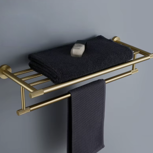 porte serviettes or brossé