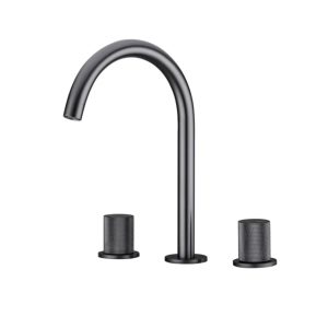 design élégant robinet gris brossé