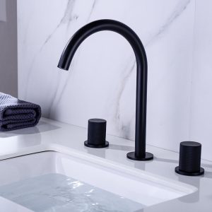 robinet salle de bain noir mat
