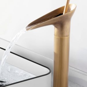 robinet salle de bain lavabo bambou