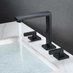 robinet lavabo salle de bain noir laiton