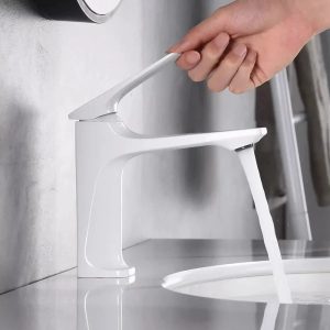 robinet lavabo blanc