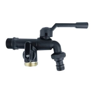 Robinet extérieur de jardin antigel noir en laiton