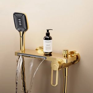 douchette salle de bain laiton