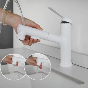 robinet lavabo blanc