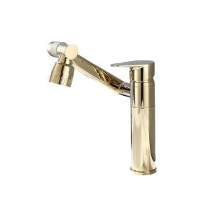 robinet lavabo doré en laiton