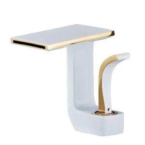 mitigeur salle de bain blanc