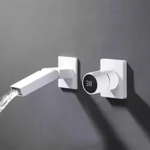 robinet salle de bain laiton blanc